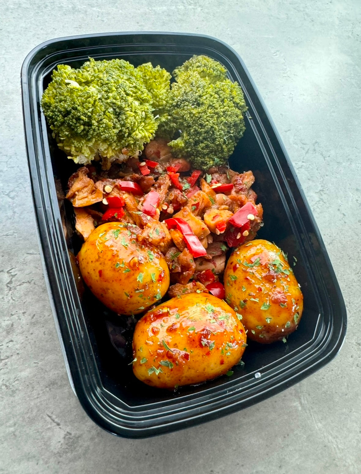 Asian Chilli Chicken W/ Glazed Potatoes