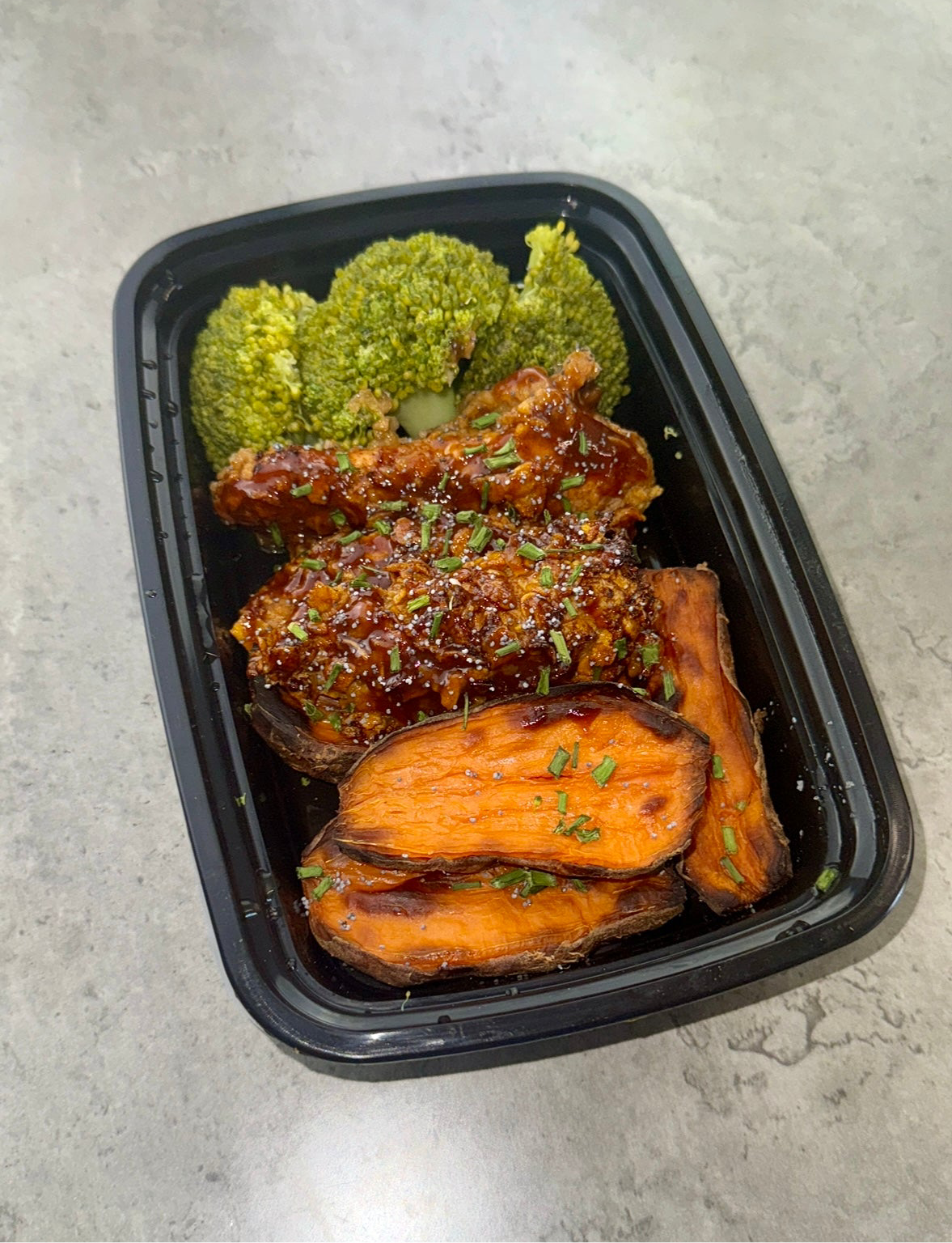 Jerk BBQ Thighs W/ Sweet Potato Wedges